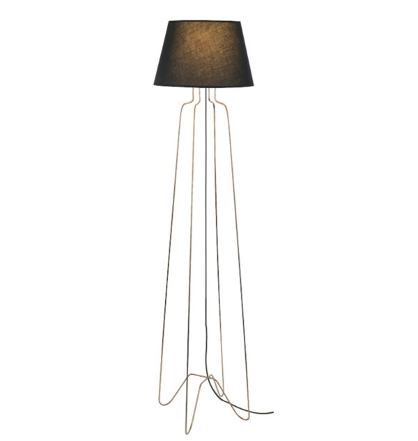 ACA Decor Δαπέδου Atmos 1Φ Γυαλιστερό Ορειχάλκινο με Καπέλο