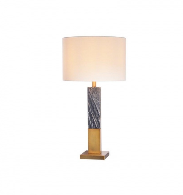 ACA Decor επιτραπέζιο φωτιστικό LUXOR με λεπτομέρεια από μάρμαρο.
