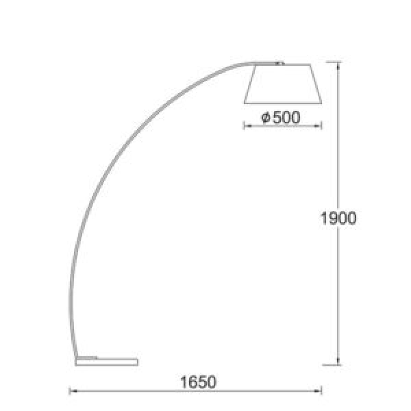 ACA Decor Φωτιστικό Δαπέδου Lennon 1Φ Μεταλλικό με Μάρμαρο Λευκό και Καπέλο Υφασμάτινο Λευκό