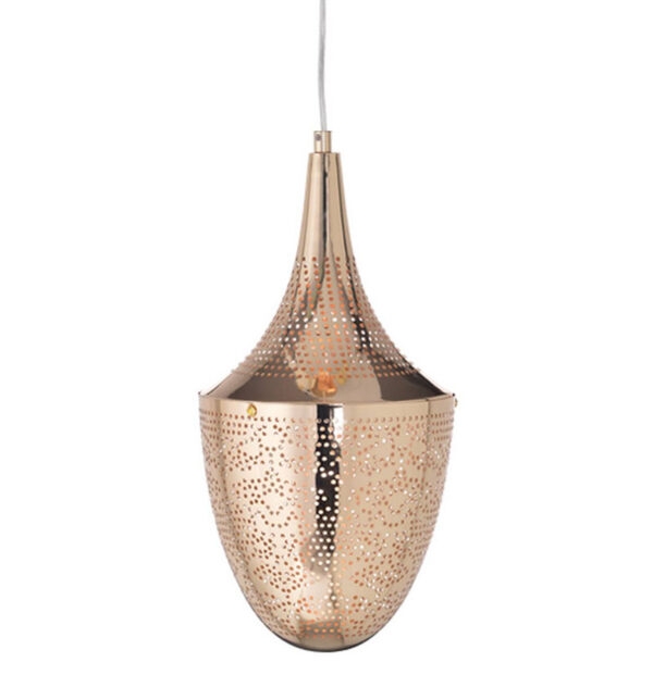 ACA Decor Κρεμαστό Φωτιστικό 20cm Pleiades Μεταλλικό Γυαλιστό Ορείχαλκο