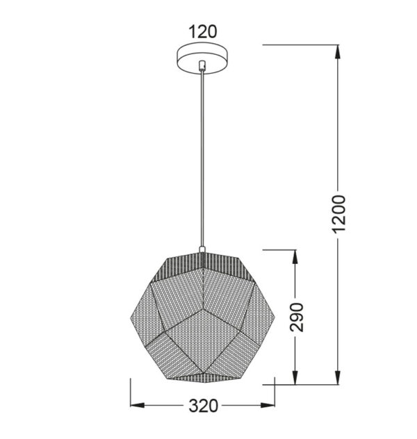 ACA Decor Κρεμαστό Φωτιστικό 32cm Morocco Ανοξείδωτο Μέταλλο σε Γυαλιστό Χρυσό