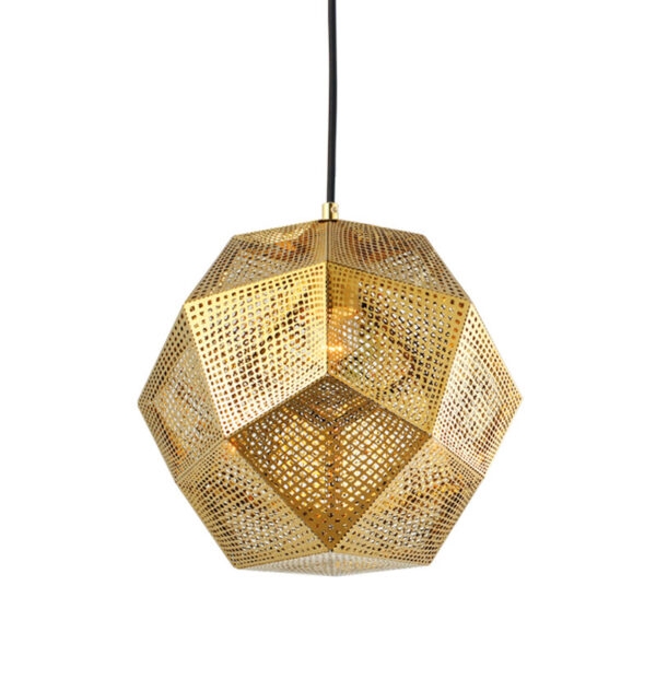 ACA Decor Κρεμαστό Φωτιστικό 32cm Morocco Ανοξείδωτο Μέταλλο σε Γυαλιστό Χρυσό