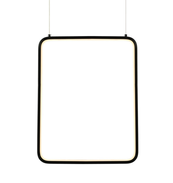 ACA Decor Κρεμαστό LED Symetria 19W 1820Lm Μεταλλικό Μαύρο Ματ – 3000K Θερμό Λευκό