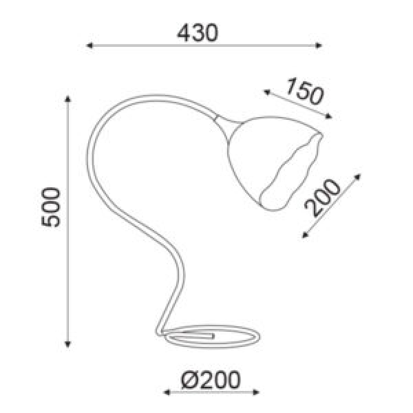 ACA Decor Χειροποίητο Φωτιστικό Γραφείου Egg Πηλός Κρεμ – Χρυσό